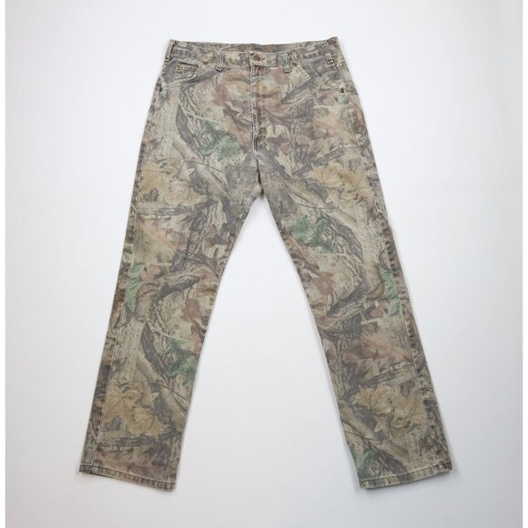 Vintage 90s Walls Mens 34x32 Distressed Advantage Camouflage Denim Jeans USA